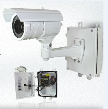 Caja de la poder-fuente de la cámara CCTV con el interruptor de gran eficacia incorporado y el adaptador