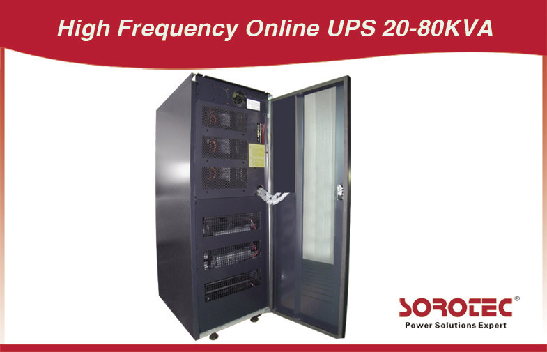 20 - 80 KVA tres - fase 4 línea de suministro de energía ininterrumpida, UPS online de alta frecuencia