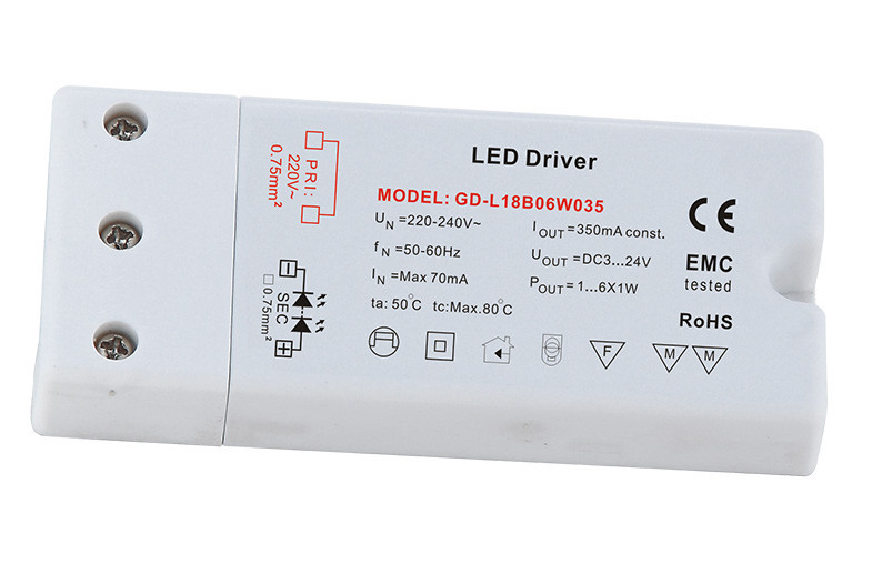 Conductores constantes del voltaje LED, 12W, 12V o 24V