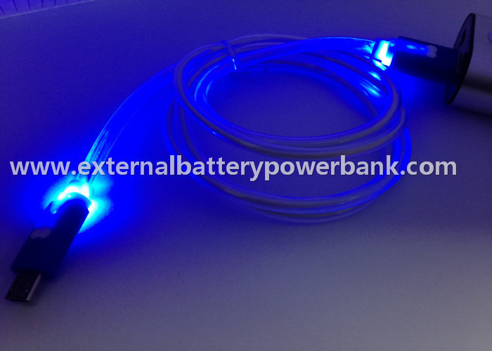 Cable de carga de datos USB de los colores de la luz 4 del LED de los datos micro de la transferencia Cable/USB