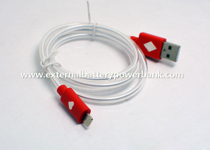 cable de la transferencia de datos USB del aligeramiento 8Pin con la luz roja del LED para iPhone5/5s/6/6Plus