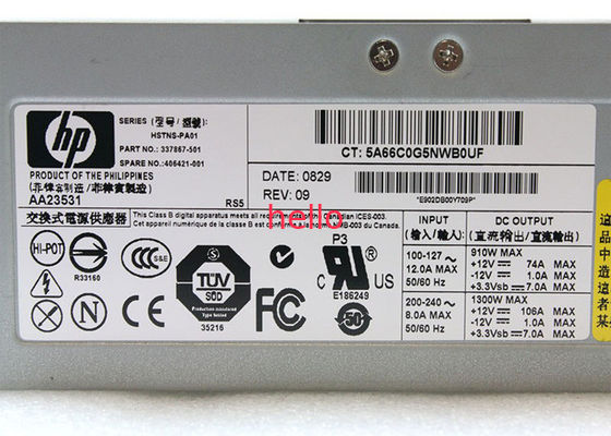 Compaq 337867-001 fuentes de alimentación del servidor de 1300W HP con la fan activa