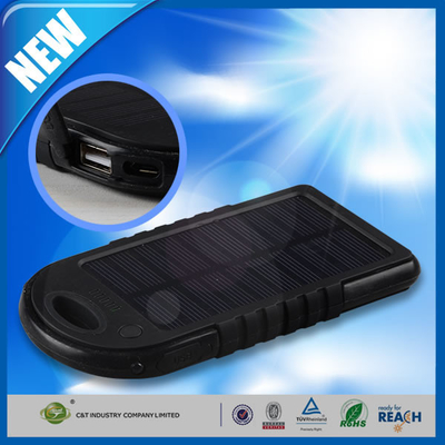 Banco de reserva dual del poder del puerto de USB, batería externa de reserva del panel solar 5000mAh