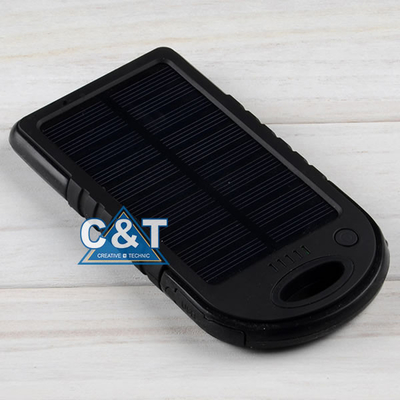 Banco de reserva dual del poder del puerto de USB, batería externa de reserva del panel solar 5000mAh