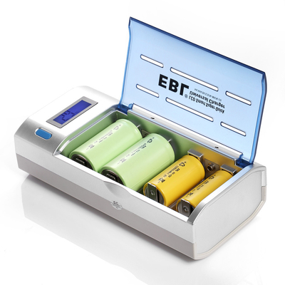 Cargador y descargador rápidos elegantes universales de batería del LCD para las baterías del Ni-CD del AA