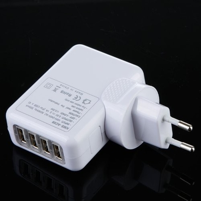 Adaptador de corriente alterna universal de la pared del cargador de viaje USB de 4 puertos para el hogar, enchufe multi