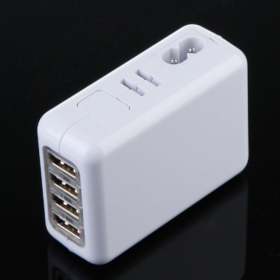 Adaptador de corriente alterna universal de la pared del cargador de viaje USB de 4 puertos para el hogar, enchufe multi