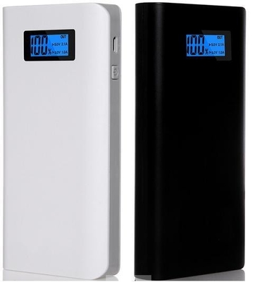 fuente de alimentación móvil de 10000MAH 5V, banco negro del poder del OEM del blanco 2.1A