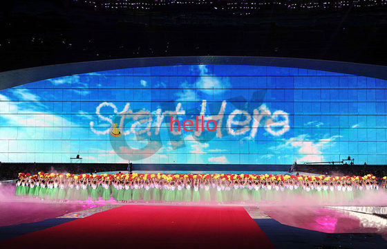 La etapa transparente LED defiende la fuente de alimentación de Sigular para la ceremonia de inauguración