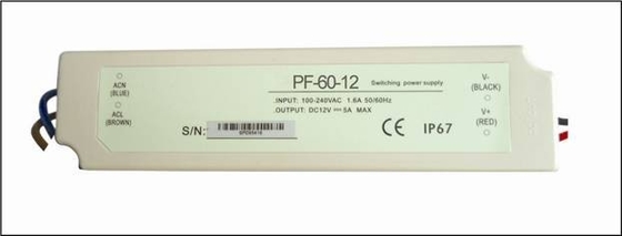 LED que enciende el conductor constante IP67 24V DC, alta confiabilidad del voltaje LED de 60 vatios