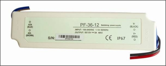 300 VAC de 3A 36W de gama completa del voltaje del conductor constante de la prenda impermeable LED para la cámara CCTV