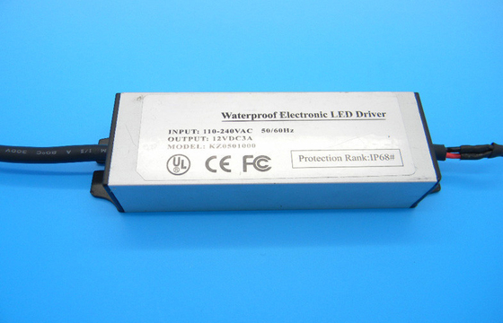 Conductor 12V 3A 36W AC100-240V de la prenda impermeable de IP68 LED para el tubo del LED, cortocircuito