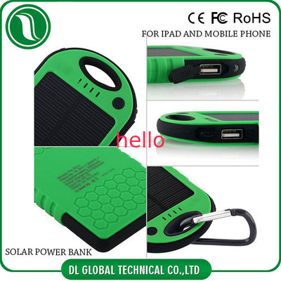 Banco móvil portátil ultra fino de la batería de la energía solar del banco del poder de 4000mah 5000mah