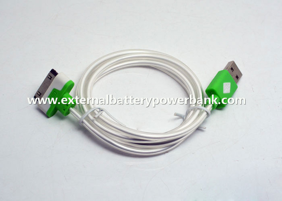 cable brillante de la transferencia de datos USB del 100cm con la luz verde para iPhone4/4S/iPad1/iPad2