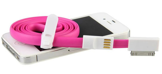 el Pin magnético 30 el 1.2m del cable del cargador USB 4/4S del iPhone transfiere de largo el alambre