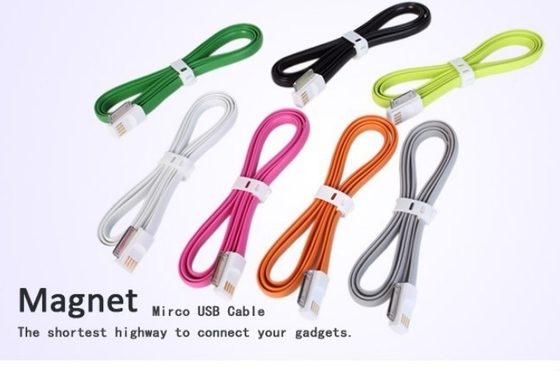 el Pin magnético 30 el 1.2m del cable del cargador USB 4/4S del iPhone transfiere de largo el alambre