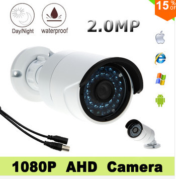 Cámara CCTV del sensor Cmos1080P AHD de Sony IMX322, cámara impermeable de la bala de la seguridad