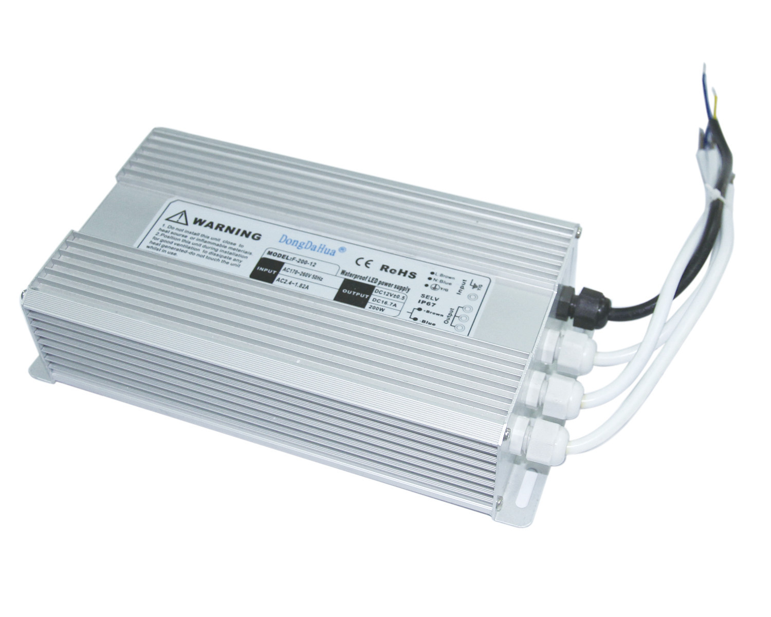 conductor exacto 200W 8300mA, conductor de la prenda impermeable LED de 24V DC de la luz de EPA3050B EMC LED