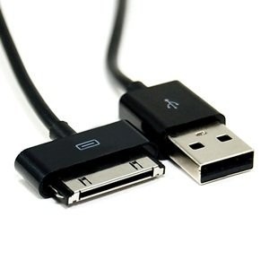 Cable de sincronización extralargo de los datos USB del negro los 6FT para el iPad del iPhone 4 4S 3GS iPod de Apple